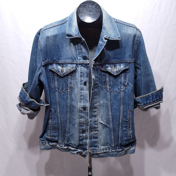 Levi's Denim Trucker Jean Jacket Size L #72334 - Picture 1 of 12